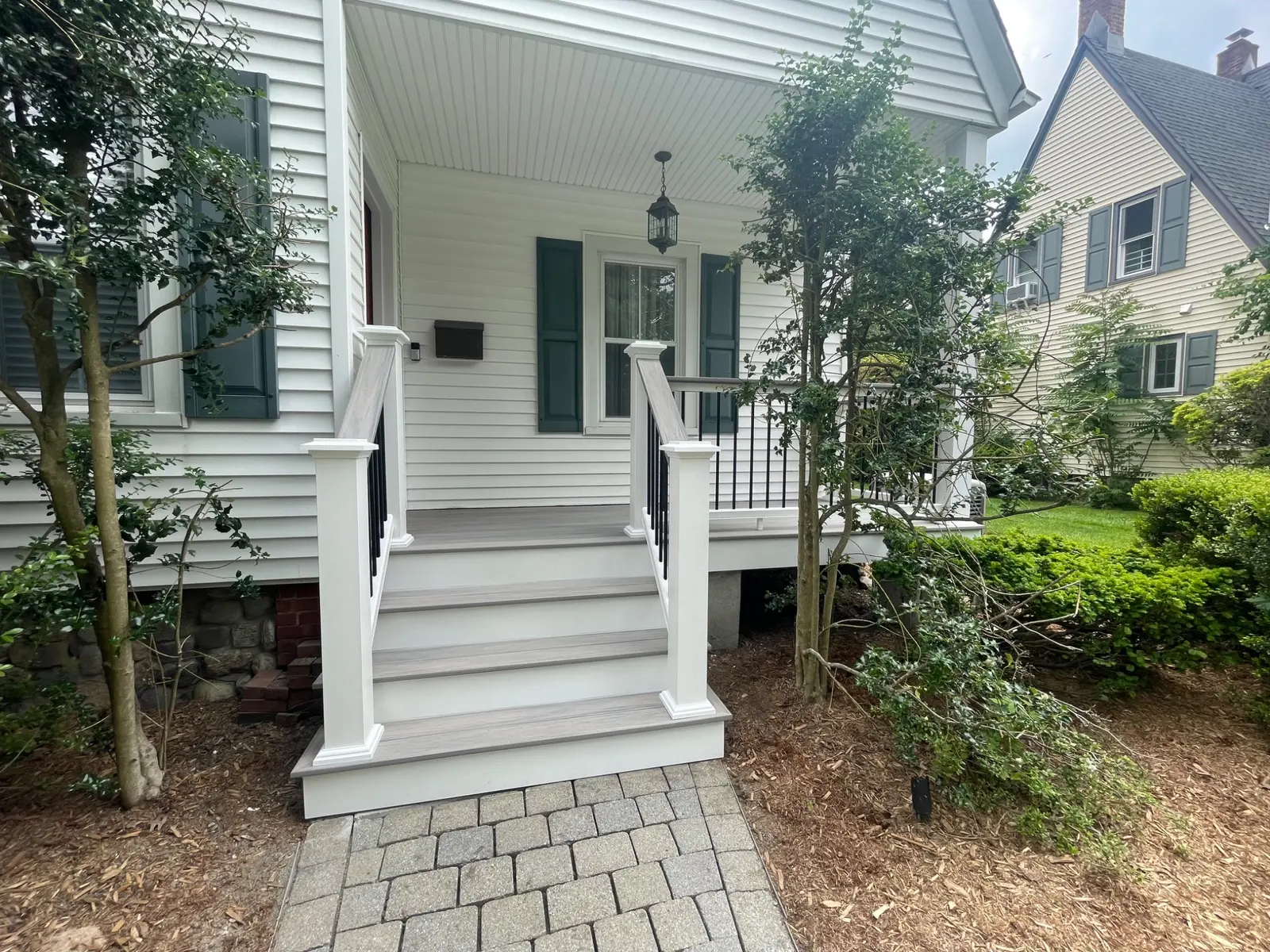 Completed small front porch and composite steps